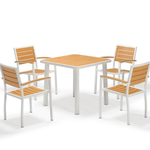 Ensemble de <span class=keywords><strong>table</strong></span> et de chaises de jardin en plastique imperméable pour l'extérieur Empilable et facile à ranger Convient pour les meubles de balcon et de patio - Product Image 1