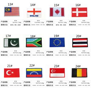 Custom Iron On/Hook and Loop Twill Embroidered Patches Flag Different Countries Flag Patches for Hat Backpack Clothing - Product Image 5