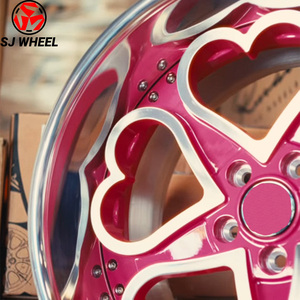 Jantes personnalisées 2 pièces en promotion Rose/Chrome taillé diamant, Jantes Chrome Hearts Cupid Loves the AMOUR 17 18 19 20 22 pouces pour Audi Lexus BMW Honda - Product Image 4
