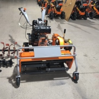 Motoculteur rotatif désherbeur haute productivité avec fonction de désherbage, moteur essence/diesel pour jardinage