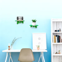Ensemble personnalisé de 2 étagères murales flottantes en acrylique de 7 pouces, mini présentoir mural pour albums photo, objets de collection, décoration murale moderne pour la maison