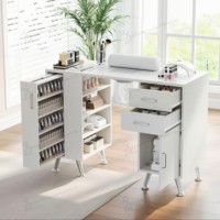 Table de Manucure et Chaise de Luxe pour Salon de Beauté avec Collecteur de Poussière et Tiroirs Multiples – Poste de Manucure Professionnel