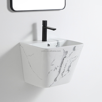 Lavabos de salle de bains en céramique à motif de marbre Labamanos de Porselana Lavabos de salle de bains suspendus au mur personnalisés
