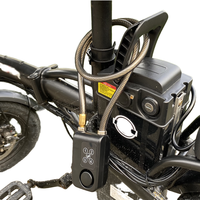 Antivol universel en acier pour vélo avec alarme, alimenté par 3 piles AAA, chaîne de câble, haute sécurité pour porte en verre, mot de passe