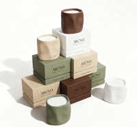 Bougie en cire de soja en gros, vente chaude, coffret cadeau de marque personnalisée, plusieurs couleurs