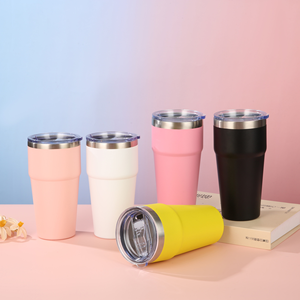 Vaso <span class=keywords><strong>de</strong></span> Viaje <span class=keywords><strong>de</strong></span> Acero Inoxidable <span class=keywords><strong>de</strong></span> Doble Capa con Diseño Moderno <span class=keywords><strong>de</strong></span> 16 oz, Tecnología <span class=keywords><strong>de</strong></span> Vacío, Apilable, Portátil, <span class=keywords><strong>Termos</strong></span> para Café para Coche - Product Image 1