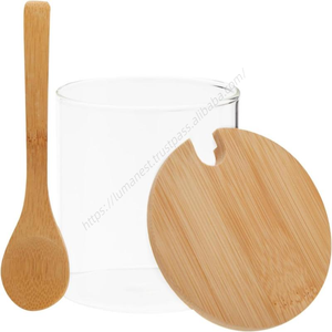 Lot de 3 pots à épices multifonctionnels en verre de 260 ml avec support – Vente en gros - Product Image 5