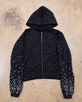 Sweat à capuche personnalisé avec strass, en coton épais brillant, à épaules tombantes, pour hommes, adolescents, garçons et filles, Sheisty Design Makers