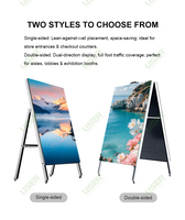 Écran d'affichage LED mobile et pliable P1.86 P2.5 pour intérieur/extérieur, support de sol pour affichage publicitaire