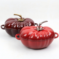 Pot à tomates en fonte émaillée moderne et durable, directement de l'usine, compatible four et lave-vaisselle, pour la cuisine domestique