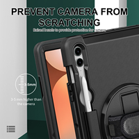 360 °   Casing Tablet Samsung Tab S10 Plus 12.4 Inch SM-X820, Anti Gores, Serbaguna, Kokoh, dengan Stand yang Dapat Diputar dan Disesuaikan