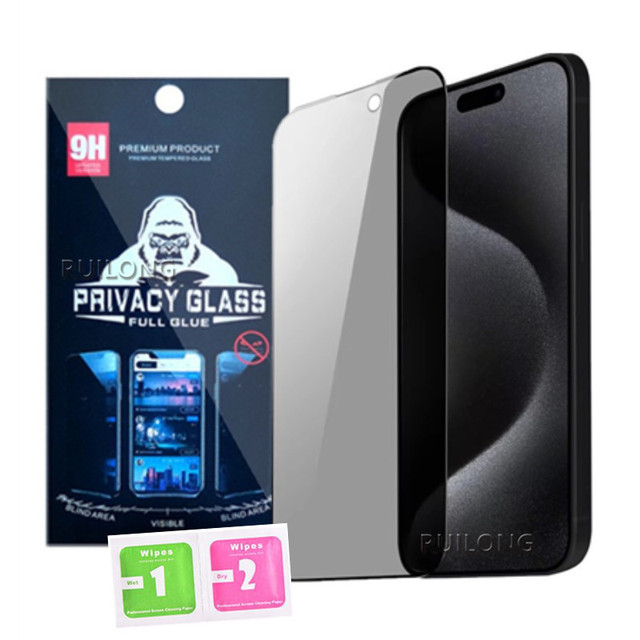 Full Cover Privacy Mobile Phone Screen Protector Temper Glass for iPhone 17 Pro Max 16 15 14 13 12 11 XR XS Factory Wholesale