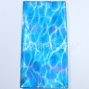 Yunik Laser Ocean <b>Tablecloth</b> 137x274cm Iridescent <b>Disposable</b> Party Decoration - Product Image 3