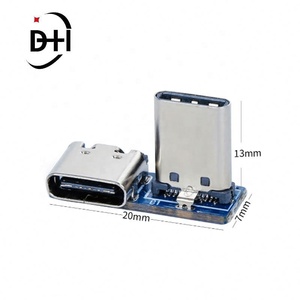 <b>Micro</b> <b>USB</b> Type C Test Board USB3.1 24P Male to 16P Female Socket Type-C <b>Adapter</b> Extension Test Board Connector Converter - Product Image 3