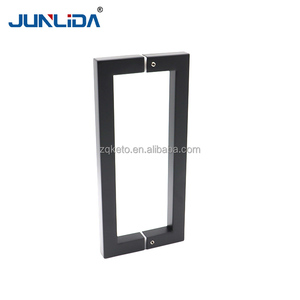 Cao cấp tùy chỉnh chất lượng cao 304 thép không gỉ Matt màu đen ống vuông cửa kính xử lý - Product Image 1