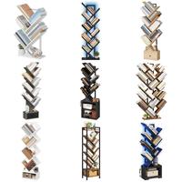 Étagère d'angle en gros, étagère à livres d'angle pour petits espaces, bibliothèque d'angle pour salon et bureau à domicile