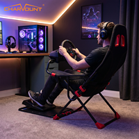 Cockpit de simulateur de course pliable avec support de volant et de levier de vitesses, cadre en acier pour Logitech Thrustmaster Fanatec