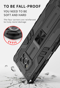 Custodia Rigida Magnetica Antiurto in TPU Ecologico con Anello Metallico e Supporto per POCO X3 NFC/Poco <span class=keywords><strong>C3</strong></span>/Redmi 9 Prime/Note 10 Pro - Product Image 2