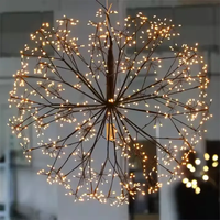 Branches éclairées Starburst suspendues de Noël pré-éclairé 24 ''de diamètre étoilé avec 160PCS LED Twinkle Hanging Ball Light