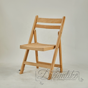 Chaise pliante en bois massif design moderne Mobilier d'hôtel durable pour les mariages, les banquets et les fêtes. - Product Image 1