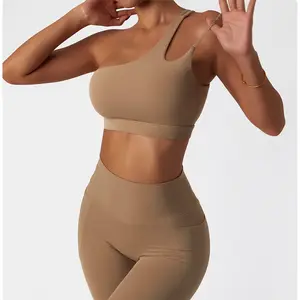 Traje de Yoga para mujer, ropa deportiva atlética, suave, elástica, de compresión, ajustada, para gimnasio y Fitness