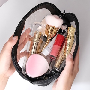 Transfrontaliers Offre Spéciale Mode <span class=keywords><strong>Voyage</strong></span> Portable translucide Givré PVC Zip Pochette de Sac Cosmétique clair maquillage sacs - Product Image 6