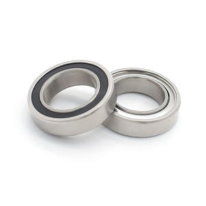 Roulement à billes à gorge profonde en acier inoxydable, diamètre intérieur 9,525 mm, diamètre extérieur 15,875 mm, largeur 3,967 mm, SR1038ZZ/RS P5 2RS - Product Image 1