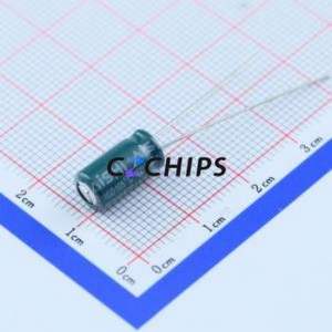 EGD2EM4R7E12OT ตัวเก็บประจุอลูมิเนียมอิเล็กโทรไลติกผ่านรู D6.3xL12mm 4.7uF 20% 250V 92mA-100kHz - Product Image 2