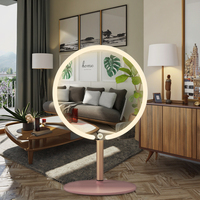 Miroir de Maquillage LED Rond Personnalisable en Gros avec Commande Tactile pour Coiffeuse de Chambre
