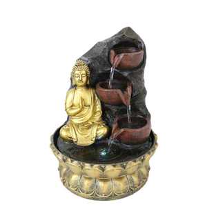 Offre Spéciale décoration de la maison petit YayBuddha indien <span class=keywords><strong>bouddha</strong></span> <span class=keywords><strong>fontaine</strong></span> de table d'eau en Base en plastique polyrésine Durable - Product Image 3