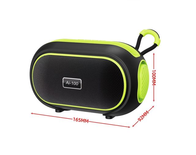 AI-100 Speaker - Wireless Mini Subwoofer with Handheld Cable, TWS Desktop Portable Card-type Audio System