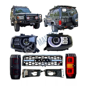 LC79 car headlights, LED taillights, SUV FJ79, FZJ customized design with illuminated grille and fog lights - Product Image 1
