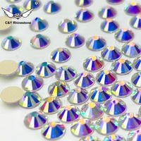 CY 001 Pierres en strass de verre de haute qualité de tailles variées SS20, cristaux AB, strass pour nail art, bricolage, artisanat, décorations