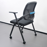 Chaise de bureau ergonomique moderne de haute qualité en maille avec fonction bascule, design pliable et réglable pour la maison, le bureau, les salles de conférence et les écoles