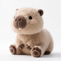 Peluche Capybara Mignonne Super Douce avec Rembourrage en Coton PP et Doublure en Maille, Jouet en Peluche pour Enfants