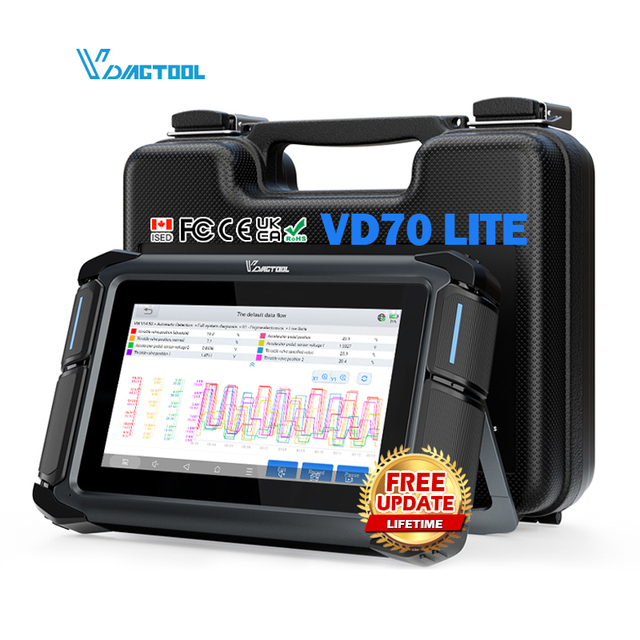 VDIAGTOOL VD70 Lite Vehicle Diagnostic Tool OBD2 Bi-Directional Control All System Cars Scanner 31+ Services Free Update 2 Years
