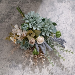 Bouquet de fleurs artificielles CallaFloral en tissu tissé plastique pour décoration de mariage CF01447A - Product Image 3