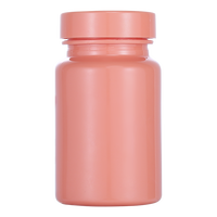 Pot en plastique PET rose de 80ML, 120ML, 150ML, 250ML, 300ML, 400ML pour capsules d'huile de poisson, machine de découpe de bouteilles en plastique