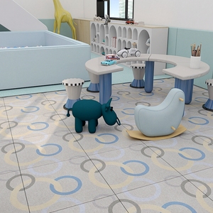 Estilo de Design Moderno 600X600 Tapete de Carpete Fosco Antiderrapante com Padrão de Tecido para Quarto, Estudo, Restaurante, Hotel - Product Image 3