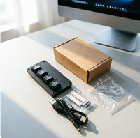Alfombrilla de Ratón Inalámbrica Programable de 4 Teclas con Teclado RGB de Voz a Texto, Mini Teclado Macro de 2.4g Intercambiable en Caliente, Nuevo Diseño Personalizado