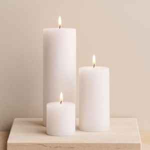 Bougie en cire de paraffine blanche, grande bougie pilier, LED sans flamme, télécommande, décoration d'Halloween, de Noël, pour la maison - Product Image 2