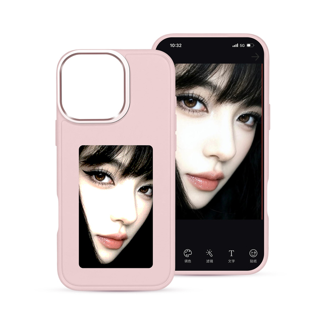 Smart Ink Screen Projection Phone Case NFC DIY Photos E-link Mobile Phone Cover Case for Iphone 15/16/17 Pro Max