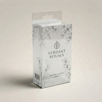 Boîte d'emballage rigide en PVC transparent, prête à la vente, avec trou de suspension et fermeture à rabat pour l'affichage de cadeaux et de cosmétiques