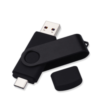 Logotipo personalizado Multifuncional Giratorio USB Regalo Plástico Tipo C Y PC Pendrive OTG USB Stick 1GB 2GB 4GB 8GB 16GB 32GB 64GB 128GB