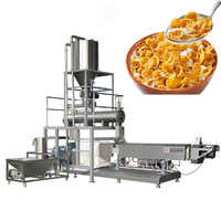 Ligne de production de machines de fabrication de céréales de petit-déjeuner en flocons de maïs en acier inoxydable entièrement automatique, équipement de cuisson de haute qualité