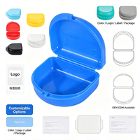 Boîte à prothèses dentaires carrée en plastique, étui de rangement pour protège-dents, conteneur pour voyage – Vente en gros directe usine OEM ODM