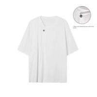 Fabricants de vêtements, nouveau t-shirt pour homme en coton pur de 220 grammes, design tendance d'été, col à rabat, bouton unique, sens du design