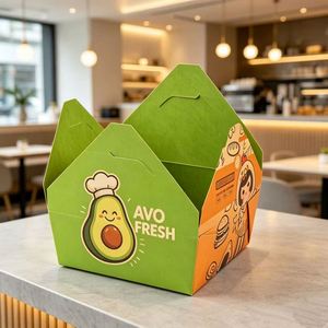 Caja de Embalaje Desechable Personalizada para Comida Rápida, Ensaladas, Pollo Frito y Hamburguesas para Llevar, Venta al Por Mayor - Product Image 4