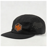 Gorras de 5 Paneles Personalizadas de Nailon Impermeable, con Perforaciones Cortadas a Láser, de Secado Rápido, para Correr al Aire Libre, para Hombre