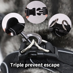 Tali rompi kucing hitam kustom desain tahan pelarian rompi kucing besar <span class=keywords><strong>Harness</strong></span> dengan fitur empuk terbuat dari jaring poliester - Product Image 3